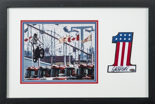 Evel Knievel Signed #1 Framed Display (Steiner)